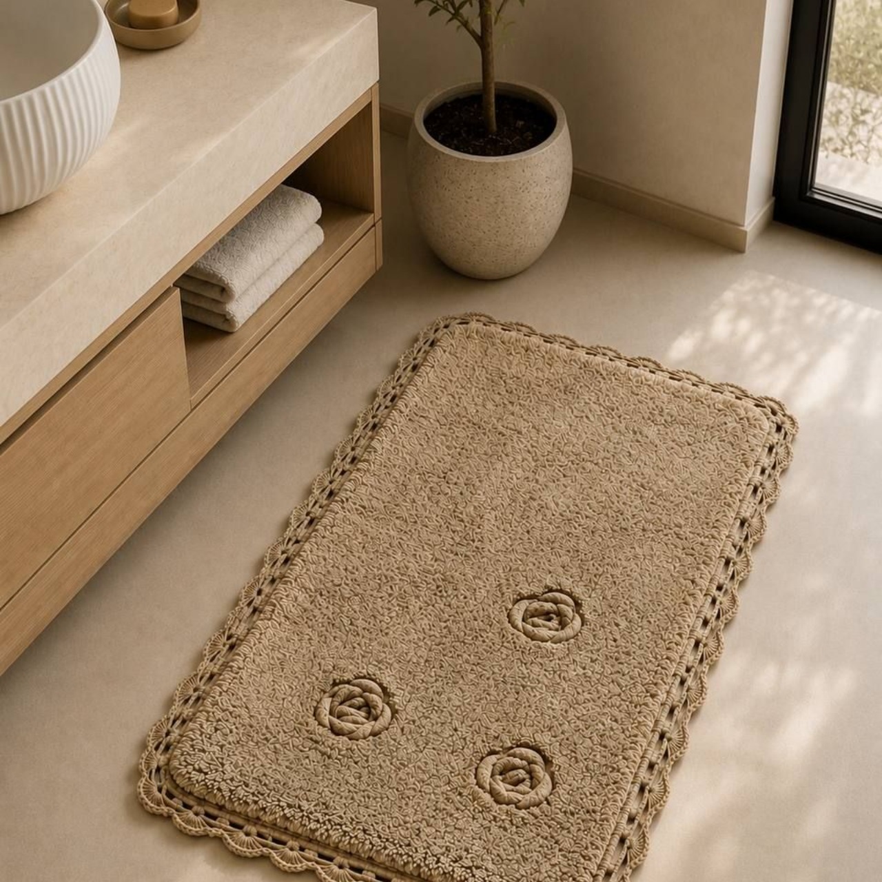 پادری طرح 3گل 50*80 شکلاتی