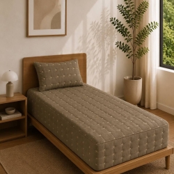 روتختی مخمل حوله ای خاکی  سایز 90